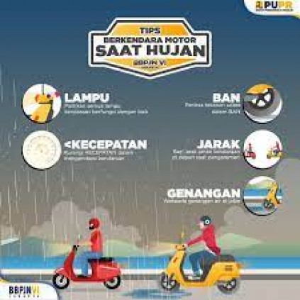 Berbagi Tips Berkendara Aman Saat Hujan